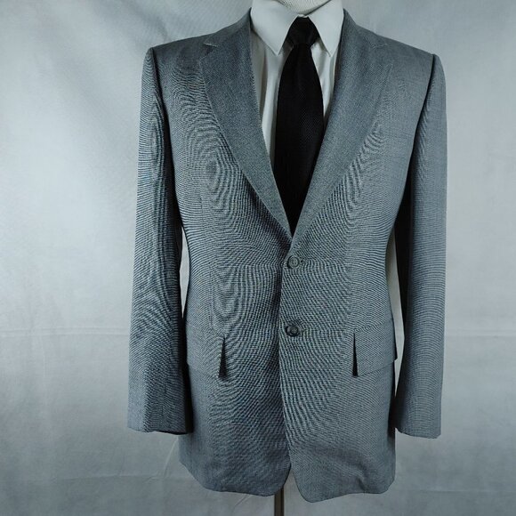 Dominick's Tailors Other - Dominick's Tailors Custom Made 39R 3 Button Gray Birdseye Suit Blazer Sp…
